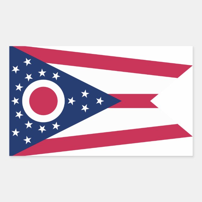 Ohio State Flag Rectangular Sticker (Front)