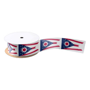 Ohio State Flag Satin Ribbon