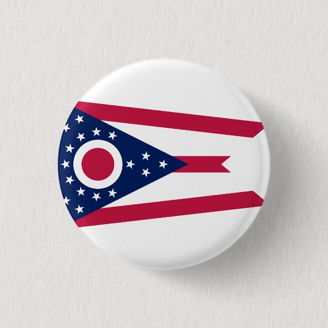 Ohio State Flag USA 3 Cm Round Badge (Front)