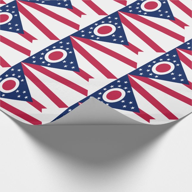 Ohio State Flag Wrapping Paper (Corner)