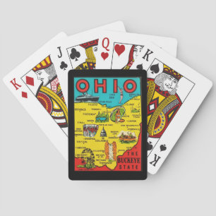 Ohio State Map Classic Playing Cards
