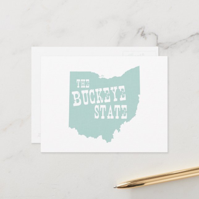 Ohio State Motto Slogan Postcard (Front/Back In Situ)