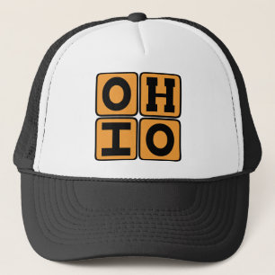 OHIO State Ohioan Buckeye USA Cincinnati Cleveland Trucker Hat