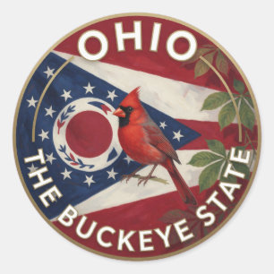 Ohio State Pride ✦ Buckeye Heritage Classic Round Sticker