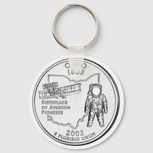 Ohio State Quarter Key Ring (Front)
