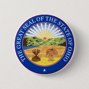 Ohio State Seal 6 Cm Round Badge