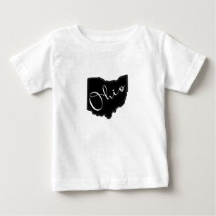 Ohio State Shape Outline - Ohio Map Outline Baby T-Shirt