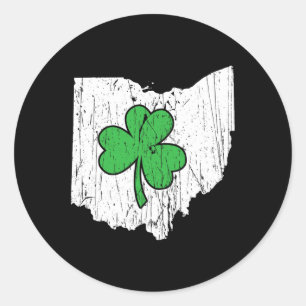 Ohio State St. Patrick's Day Ohio Green Shamrock Classic Round Sticker