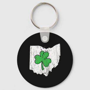 Ohio State St. Patrick's Day Ohio Green Shamrock  Key Ring
