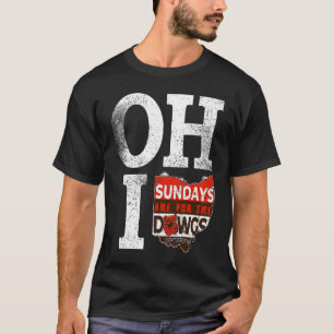 OHIO Sundays Are For The Dawgs Vintage Ohioan Map T-Shirt