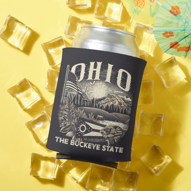 Ohio The Buckeye State Can Cooler (In Situ Summer)