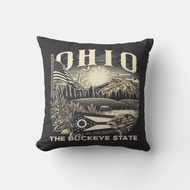 Ohio The Buckeye State Cushion (Front)