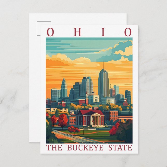 Ohio the Buckeye State USA Travel Place Postcard (Front/Back)