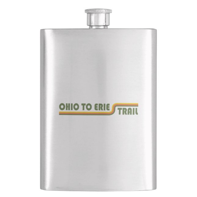 Ohio To Erie Trail Hip Flask (Front)