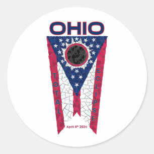 Ohio Total Eclipse Round Sticker