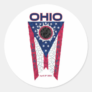 Ohio Total Eclipse Round Sticker
