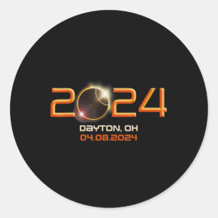 Ohio Total Solar Eclipse 2024 1 Classic Round Sticker