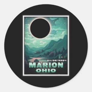 Ohio Total Solar Eclipse 2024 Classic Round Sticker