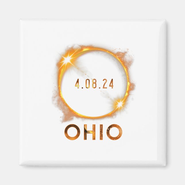 Ohio Total Solar Eclipse April 8 2024 Ohio Solar E Magnet (Front)