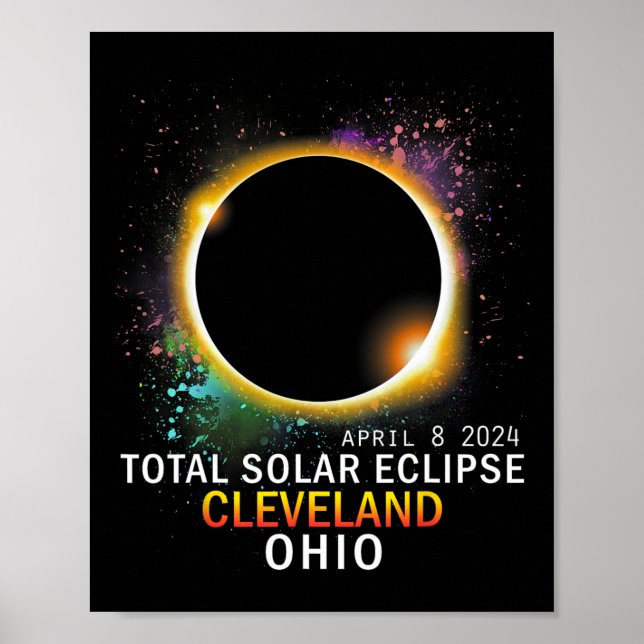 Ohio Total Solar Eclipse April 8 2024  Poster (Front)