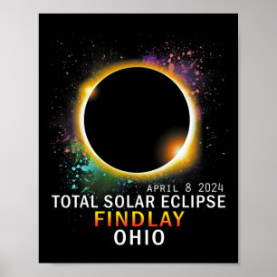 Ohio Total Solar Eclipse April 8 2024 Poster