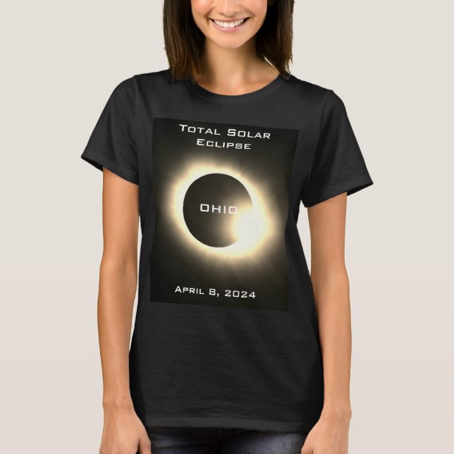OHIO Total solar eclipse April 8, 2024 T-Shirt (Front)
