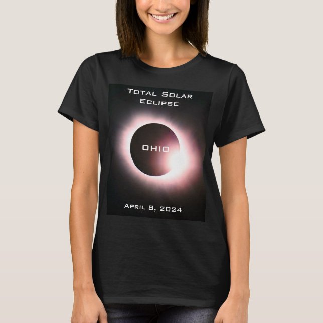OHIO Total solar eclipse April 8, 2024 T-Shirt (Front)