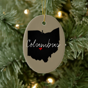 Ohio Town Ceramic Ornament