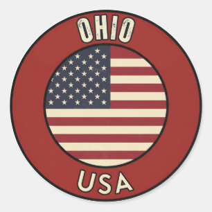 Ohio United States of America Classic Round Sticker