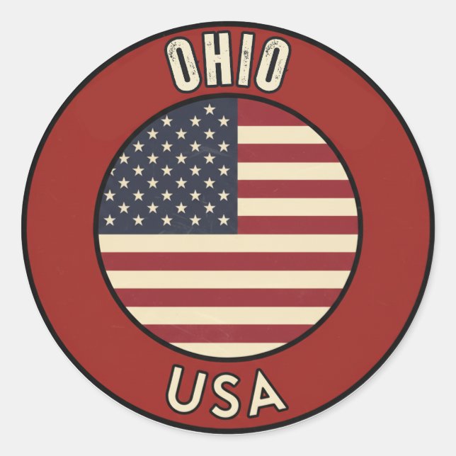 Ohio United States of America Classic Round Sticker (Front)