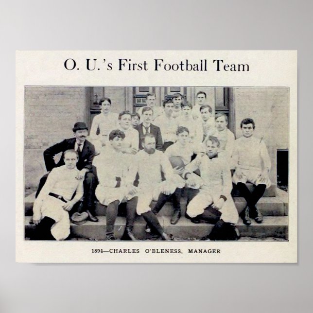 Ohio University- First Football Team 1894 Poster (Front)