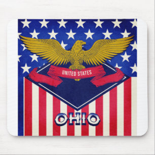 Ohio USA Flag Mouse Pad