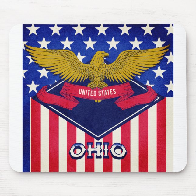 Ohio USA Flag Mouse Pad (Front)