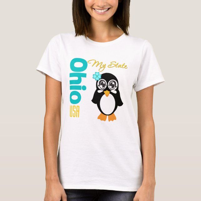 Ohio USA Penguin T-Shirt (Front)