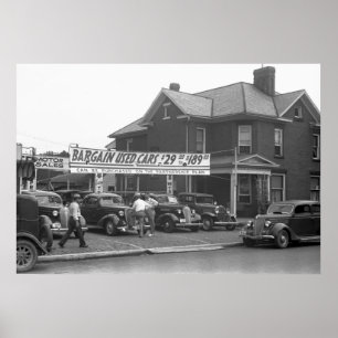 Ohio Used Car Lot, 1938 Poster