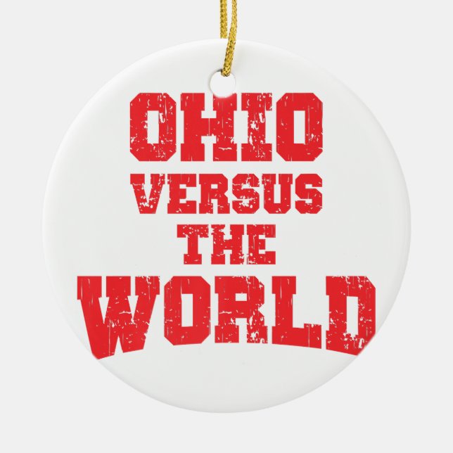 OHIO VERSUS THE WORLD CERAMIC ORNAMENT (Front)