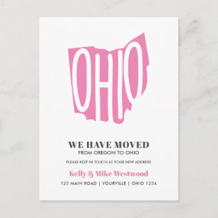 OHIO We've moved New address New Home Postcard