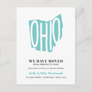 OHIO We've moved New address New Home Postcard