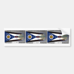 Ohio Zombie Hunting Permit Bumper Sticker