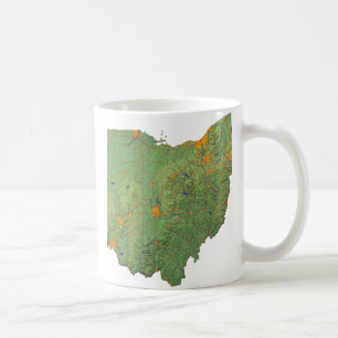 Ohioan Flag + Map Mug
