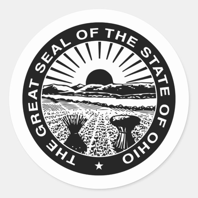 Ohioan Seal, Seal of Ohio Sticker (Front)