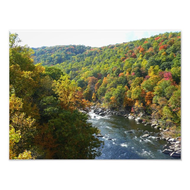Ohiopyle River in Fall II Pennsylvania Autumn Photo Print (Front)