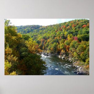 Ohiopyle River in Fall II Pennsylvania Autumn Poster