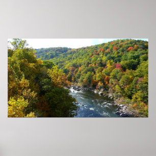 Ohiopyle River in Fall II Pennsylvania Autumn Poster