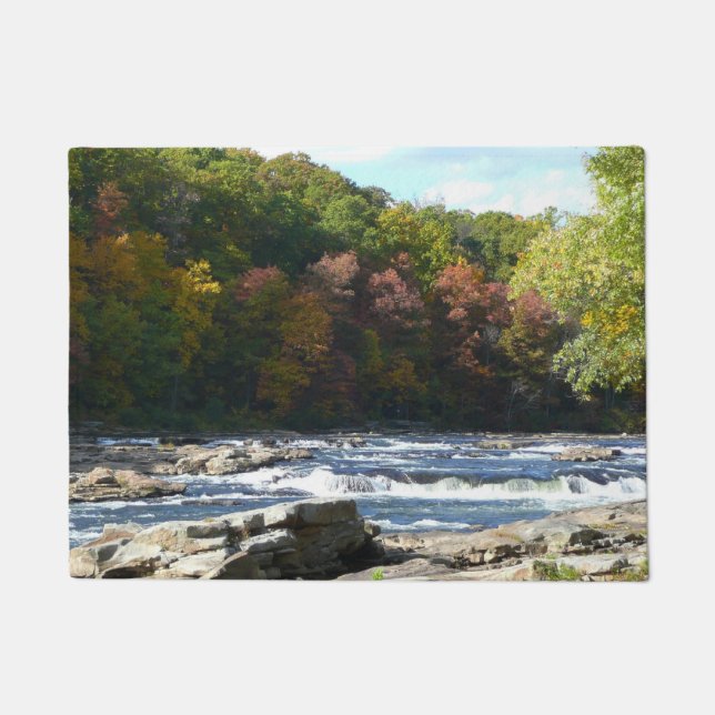 Ohiopyle River Rapids in Fall Pennsylvania Autumn Doormat (Front)