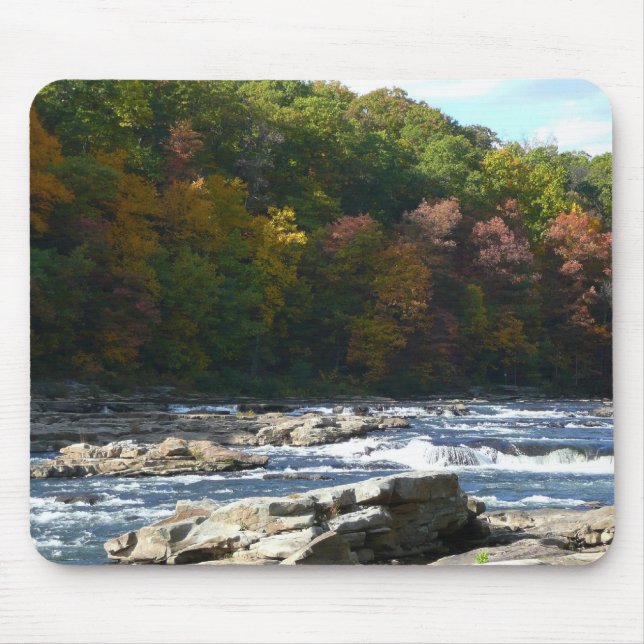Ohiopyle River Rapids in Fall Pennsylvania Autumn Mouse Pad (Front)