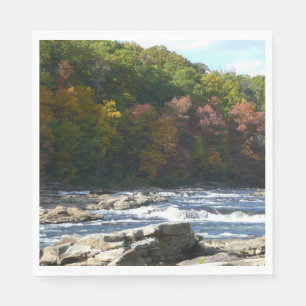 Ohiopyle River Rapids in Fall Pennsylvania Autumn Napkin