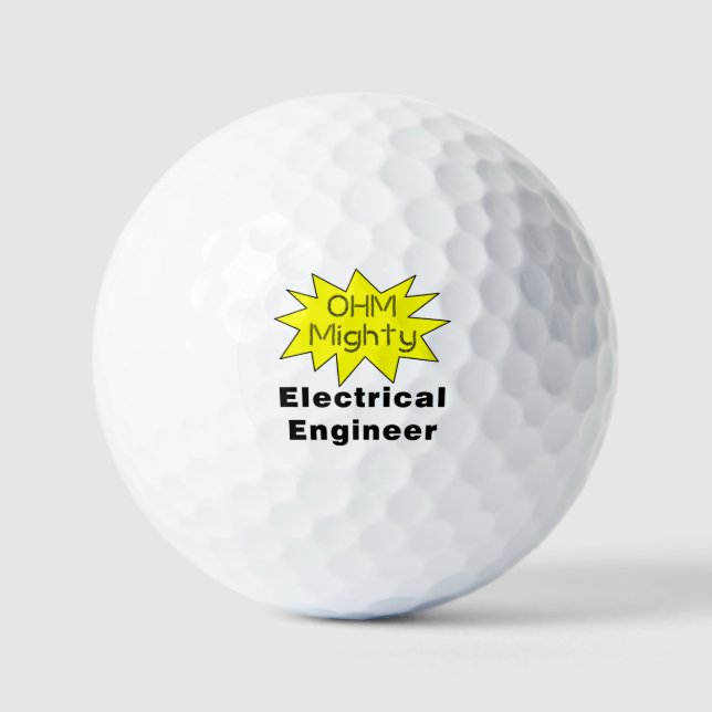 Ohm Mighty Electrical Engineer Golf Balls (Front)