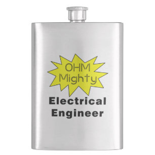 Ohm Mighty Electrical Engineer Hip Flask