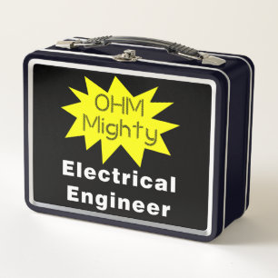 Ohm Mighty Electrical Engineer Metal Lunch Box